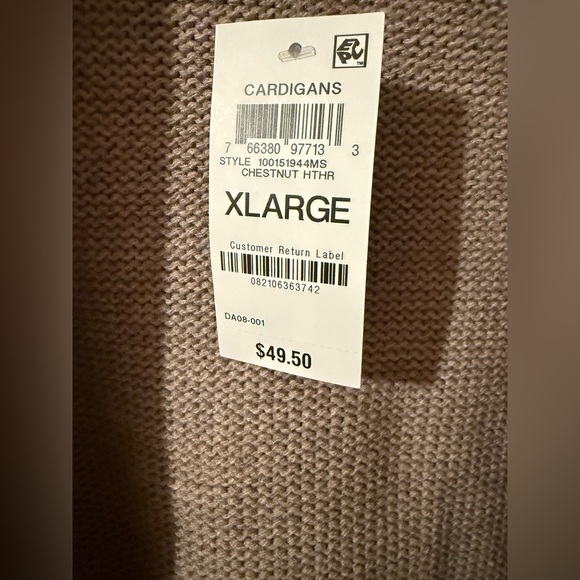 Karen Scott Chestnut Cardigan - Picture 4 of 5